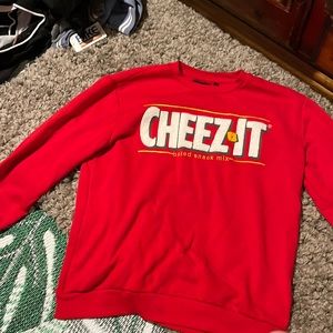 Embroidered cheez-it sweatshirt
